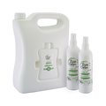 Eva Clean product packaging including a large container and multiple bottles on a white background